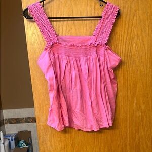 Pink Smocked Women's Top
